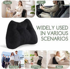 Lumbar Support Pillow for Recliner Chair/Accent Chair/Couch/Office Chair, Tufted Corduroy Back Support Cushion for Elderly, M-Shaped Recliner Cushions for Back Rest, Pain Relief, Reading, Black - Image 4