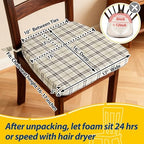 AAAAAcessories Chair Cushions for Dining Chairs, 17 x 16 x 2 in, Set of 4 - Image 2
