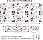 Keyboard Wrist Rest Set,Memory Foam Wrist Support Mouse Pad,31.5"x11.8" Desk Mat for Comfortable Typing & Pain Relief,Non-Slip Base for Office & Home Use - Cute Ghost Skull Pumpkin - Image 2