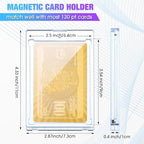 SATINIOR 80 Pcs 130 Pt Magnetic Card Holders 130 Pt Clear for Baseball - Image 2