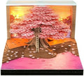 3D Calendar 2027, Tear-Away Desk Calendar, Paper Art Memo Pad, LED Light (Cherry blossom tree) by Unknown