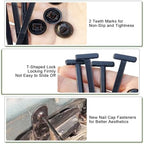 200PCS Nylon Universal Cable Tie Buckle, Zip Ties Heavy Duty with Pin & Button Design, Car Daily Repair, Applicable Toengine Lower Guard Plates, Fender Linings, Fenders, Trunkclips (200) - Image 2