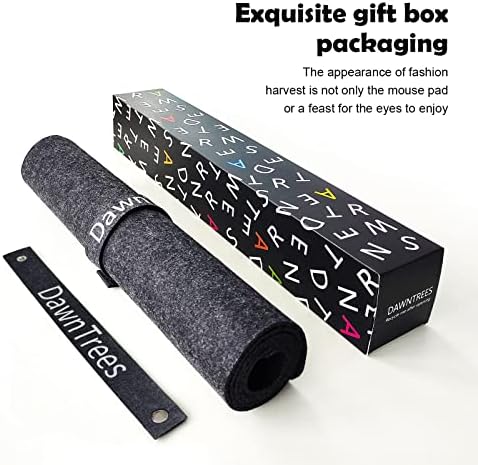 DAWNTREES Extra Large Felt Desk Mat,55''x23.6'' Non-Slip Desktop Protector - Image 6