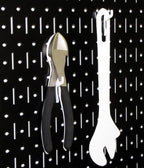 Wall Control Narrow Pegboard Rack 8in x 32in Black Metal Pegboard Runner Tool Board - Image 6