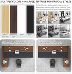 Executive Desk, L Shaped Executive Office Desk with Locking Drawer & File Cabinet, 1'' Thick Desktop, Large Office Desk with Storage, Modern Executive Computer Workstation for Home Office & Business - Image 6