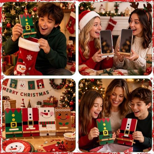 Novabright 24 Pcs Halloween Christmas Teacher Gift Phone Stands, Christmas - Image 6