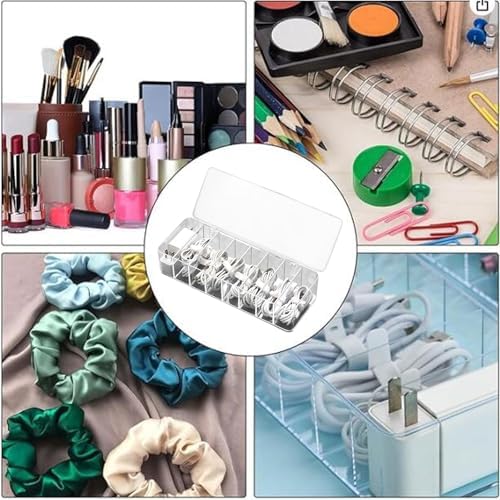 4 Pcs Cable Organizer Electronics Cable Box with 40 Pcs Wire Ties - Image 7