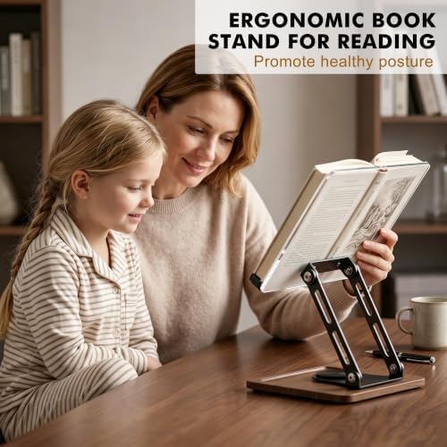 Book Stand for Reading, Adjustable Acrylic Cookbook Stand - Image 2