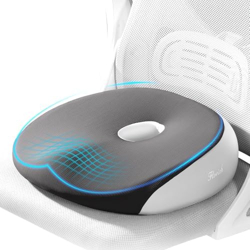 FLORICH Seat Cushion, Memory Foam Cushion for Office Chair, Ergonomic Office Seat Chair Cushion for Relieving Sciatica, Soft & Breathable Car Seat Cushion - Grey by FLORICH