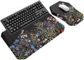 3-in-1 Ergonomic Keyboard Stand with Wrist Rest & Mouse Pad Set, Flower by abcmat