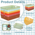 12 Pack Turn‑In Paper Trays for Classroom, Retro - Image 3
