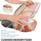 2-in-1 Ergonomic Set, Wave Keyboard Wrist Rest and Massage Slope Mouse Pad Wrist Support, Rebound Memory Foam for Relieve Carpal Tunnel Syndrome and Wrist Pain (Landscape) - Image 4