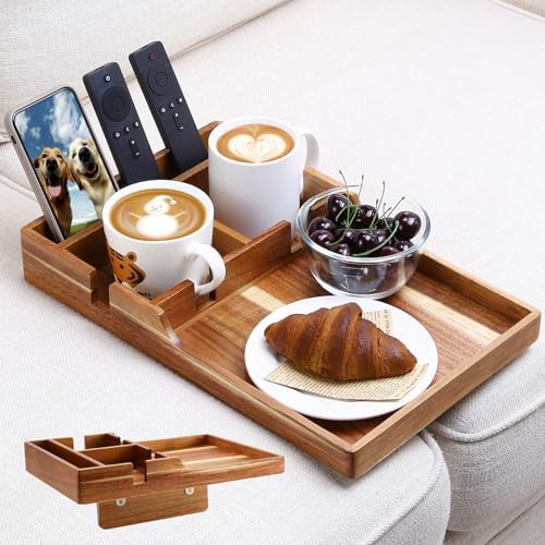 Nnewvante Couch Table Insert for Sectionals,15.35x9.84-inch Acacia Wood by Nnewvante