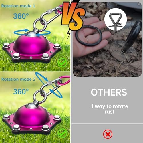 TOPKNOT Dog Tie Out Cable and Stake,(up to 200lbs) 360°Swivel Dog Run- No Tangle,with 30FT Heavy Duty Tie Out Cable,Runner for Yard,Ideal for Outdoor Camping - Image 5