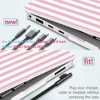 Case for Surface Laptop 8 2026/7 2024 13.8", Pink & White Stripes - Image 3