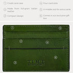 Time Resistance Credit Card Case - Leather Business Card Holder - Italian Handmade Card Organizer - Image 6