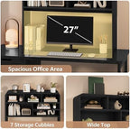 5-Tier Desk Shelf, 37.4''W Desktop Bookshelf for Computer Monitor - Image 3