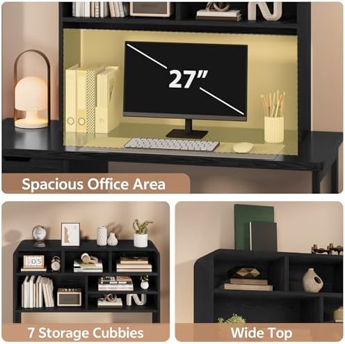 5-Tier Desk Shelf, 37.4''W Desktop Bookshelf for Computer Monitor - Image 3