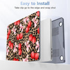 Case for 2026/2025/2024/2023 MacBook Air 15-inch Laptop Release M5 A3448 /M4 A3241 /M3 A3114 /M2 A2941, Stylish Protective Hard Shell Cover for MacBook Air 15.3 inch, Leopard Cherry - Image 5