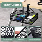 ROSYLINE Under Desk Storage Basket Hanging Drawer Tray, Clamp On Organizer - Image 5