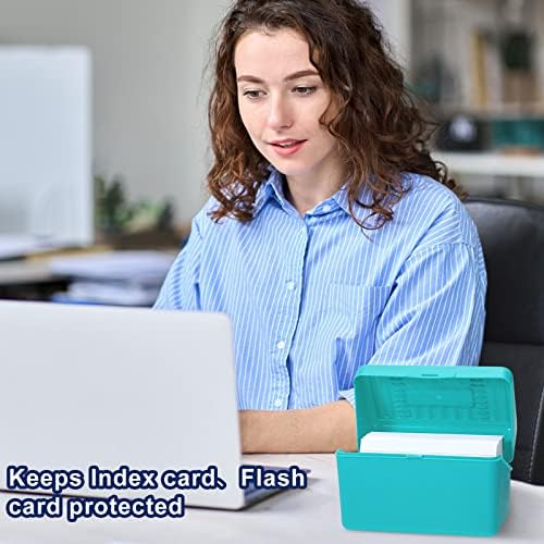Fuutreo 12 Pack 3x5 Index Card Box Organizer Case with Lids, Bright Colors - Image 6