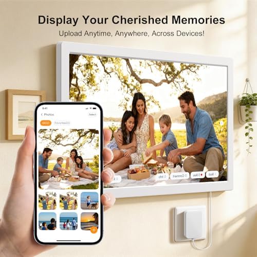 32 Inch Smart Digital Wall Calendar for Family, White - Image 7