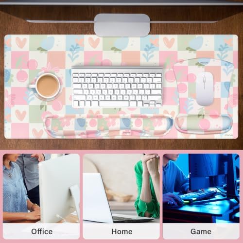 MOSISO Keyboard Mouse Pad Set, Large Gaming Mouse Pad&Keyboard Wrist Rest - Image 6