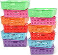12 Pack Turn‑In Paper Trays for Classroom, Rainbow by Yakydesign