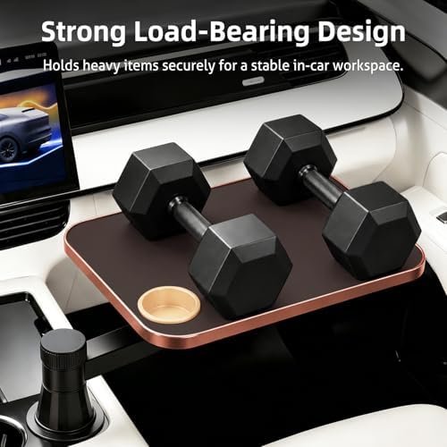 360° Rotating Car Desk Tray for Laptop & Food, Fits Tesla Model Y/3/S - Image 3