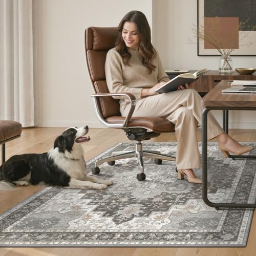 36"x60" Office Chair Mat for Hardwood Floor, Non-Slip Washable Tawny Grey - Image 7