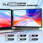 domyfan Laptop Screen Extender 15.6“ FHD 1080P IPS Portable Monitor, USB-C Plug and Play Dual Screen with 100% sRGB Color Accuracy, for Windows Mac Android Chrome Laptops 13” to 17“ - Image 2