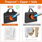 Fireproof Accordion File Binder Organizer,1" D Rings for 225 Sheets - Image 3