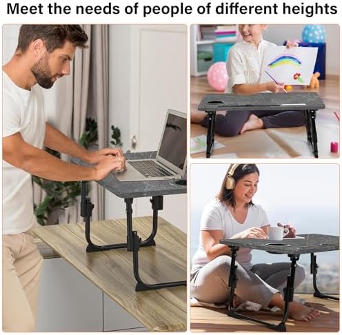 Lap Desk for Bed Adjustable Height with USB Port 23.6" x15.7" Desktop - Image 6