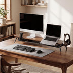 Fenge Desk Pad Mat for Home & Office, 31.5” x 15.7”, Light Grey - Image 5