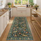 DUKINO 3x7 Hallway Runner Rug, Non Slip Animal Kitchen Runner Rug, Black - Image 4