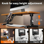 Wooden Monitor Stand Riser for Desk,Adjustable Height Monitor Shelf Riser with Phone Holder,Desk Storage Organizer Accessories,Wood Computer Screen Stands for Office,Home,Laptop,Printer,TV - Image 3