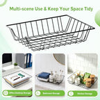 6-Pack Paper Tray Organizer for Desk, Wire Baskets and Letter Trays, Black - Image 5