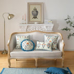 ISAENNE Linen Square Throw Pillow Cover,Set of 2,18"x18"-Floralsea B - Image 3