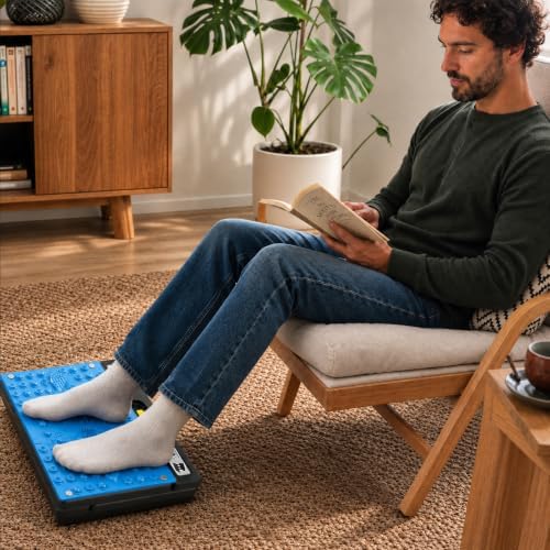Footrest Under Desk,Height Adjustable footrest with Reflexology Pad - Image 2