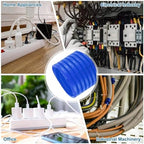 MECCANIXITY 1 1/2" 6.6ft Split Wire Loom Tubing w/Installation Tool Blue - Image 6