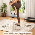 Under Desk Foot Rest, Adjustable Bamboo Ergonomic Footrest, 4 Heights - Image 4