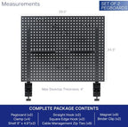 VIVO Black Clamp-on 60 x 24 inch Desk Pegboard, PP-DK30B-2 - Image 3