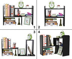 PAG-Mass Desktop Bookshelf Freestanding Wooden Countertop Bookcase Accessories Organizer Display Rack Dorm Desk Storage Shelf - Image 3