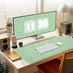Watercolor Green Leaves Office Desk Mat 31.5" x 15.7" Desktop Mat PU Leather Large Mouse Pad White Mousepad Non-Slip Table Mat for Girls, Women, Home, Work, Computer, and Gaming - Image 7