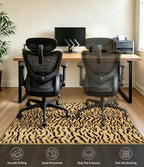 chakme Office Chair Mat for Hardwood Floor Non Slip 48"x72", Golden Tiger - Image 2