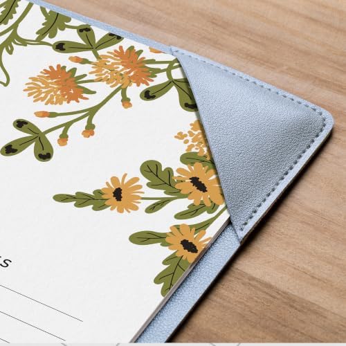 Desk Calendar 2026 with Desktop Mat, Cabbrix Large Desk Pad Calendar 21 x 17 Inch Cover 18 Months Runs From July 2026 to December 2027, Floral Design Calendar 2026 for Home School and Office (Blue, 21 x 17") - Image 3