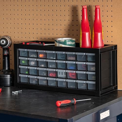 IRIS USA 32-Drawer Tool Organizer, Nuts & Bolts, Small Parts, Black - Image 2