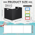 24 Pcs Desk Dividers for Students 14 × 17.5 × 14 Inch Plastic Durable and Waterproof Privacy Folders Shields Test Dividers with Classroom Privacy Boards for School Study Teacher Supplies (Black) - Image 3