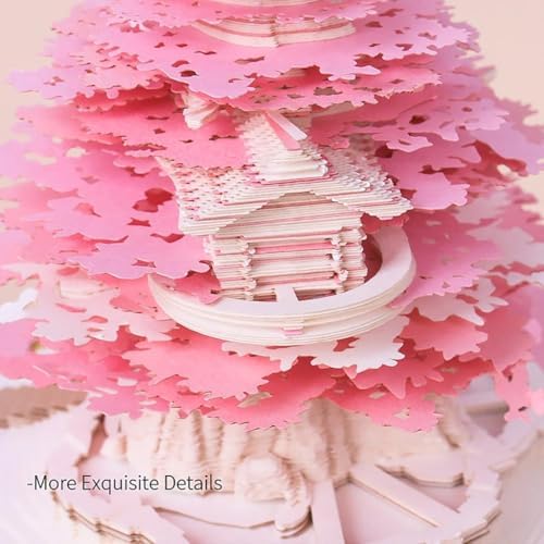 Time Piece Calendar, 2027 Desk Calendar with LED Light, 3D Tear-Away Paper Carving Art Memo Pad Notepad Gift for Christmas Housewarming Desktop Decoration(with Calendar & Light) - Image 5