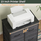 HIGDBFE 4 Drawer Mobile Lateral File Cabinet 23''W for Large Printer - Image 4
